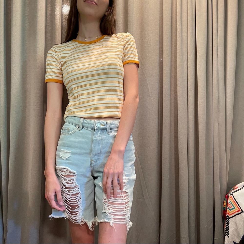 Yellow striped shirt